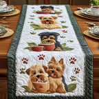 Yorkies Among Paw Prints Table Runner