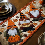Gnomes with Pie and Pumpkins Table Runner
