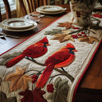 Autumn Cardinals Table Runner
