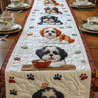 Shih Tzu on a Cutting Board Table Runner