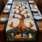 Cats Around a Spreading Oak Table Runner