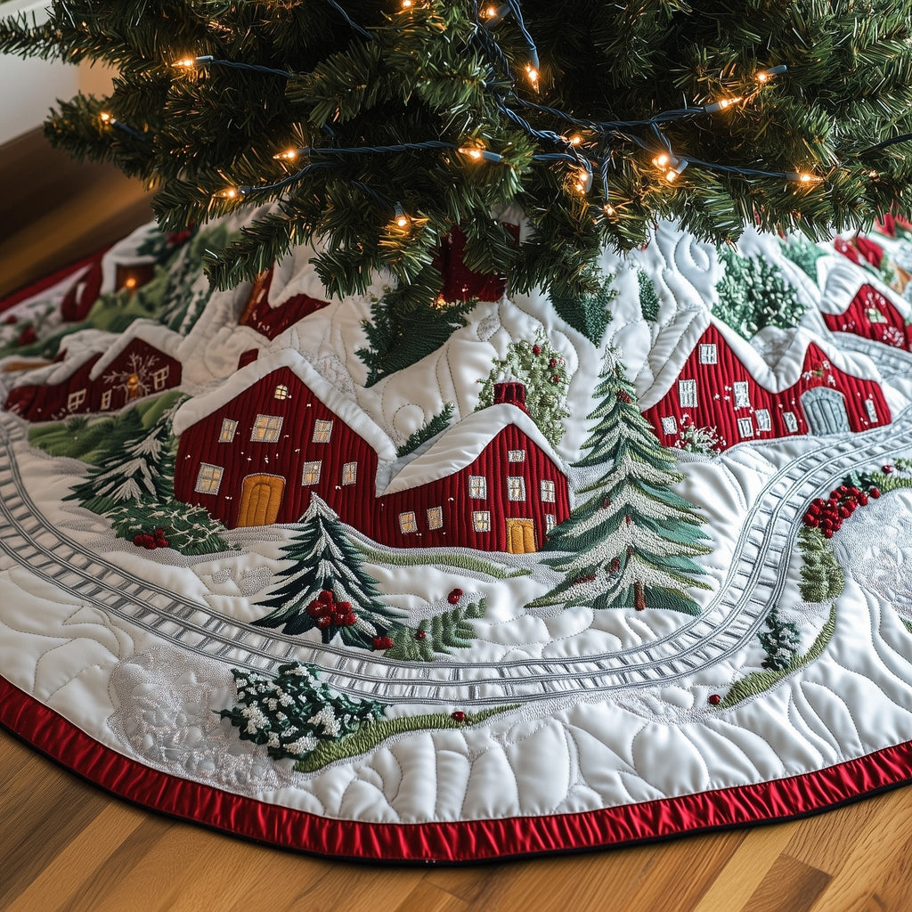 Winter Town Glow Christmas Tree Skirt