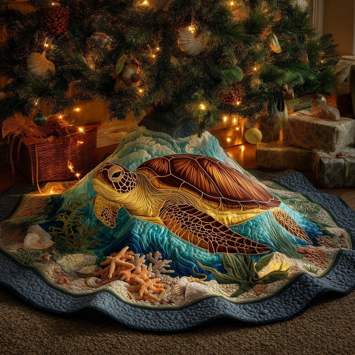 Sea Journey Christmas Tree Skirt
