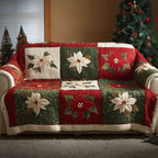 Poinsettia Bliss Sofa Cover
