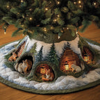 Woodland Animals in Their Burrow Homes Christmas Tree Skirt
