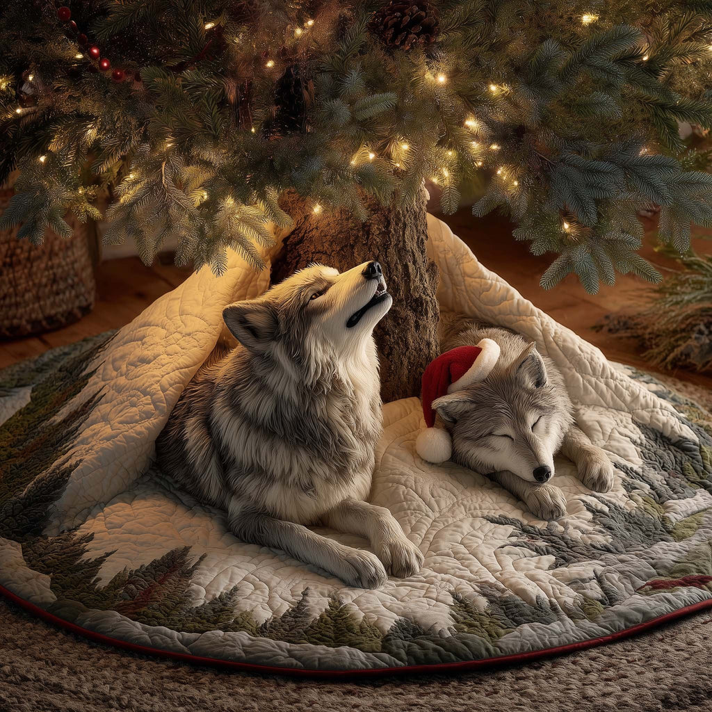 Wolf Christmas Tree Skirt