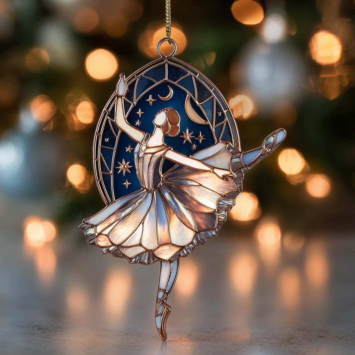 Moonlit Ballerina Arch Christmas Ornament