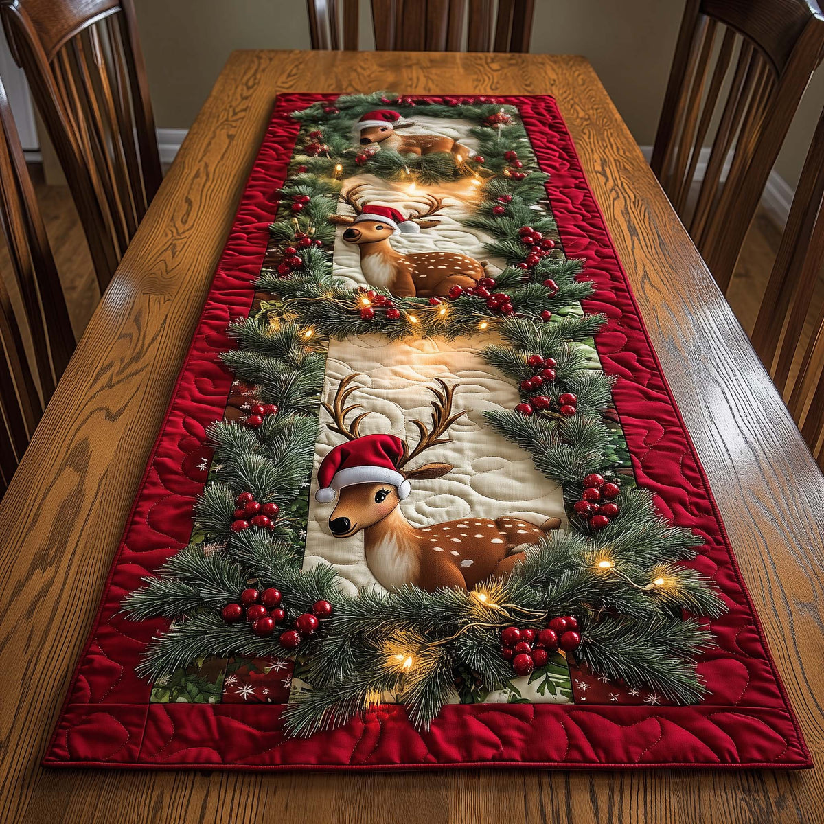 Fawn with Antler Headband Table Runner