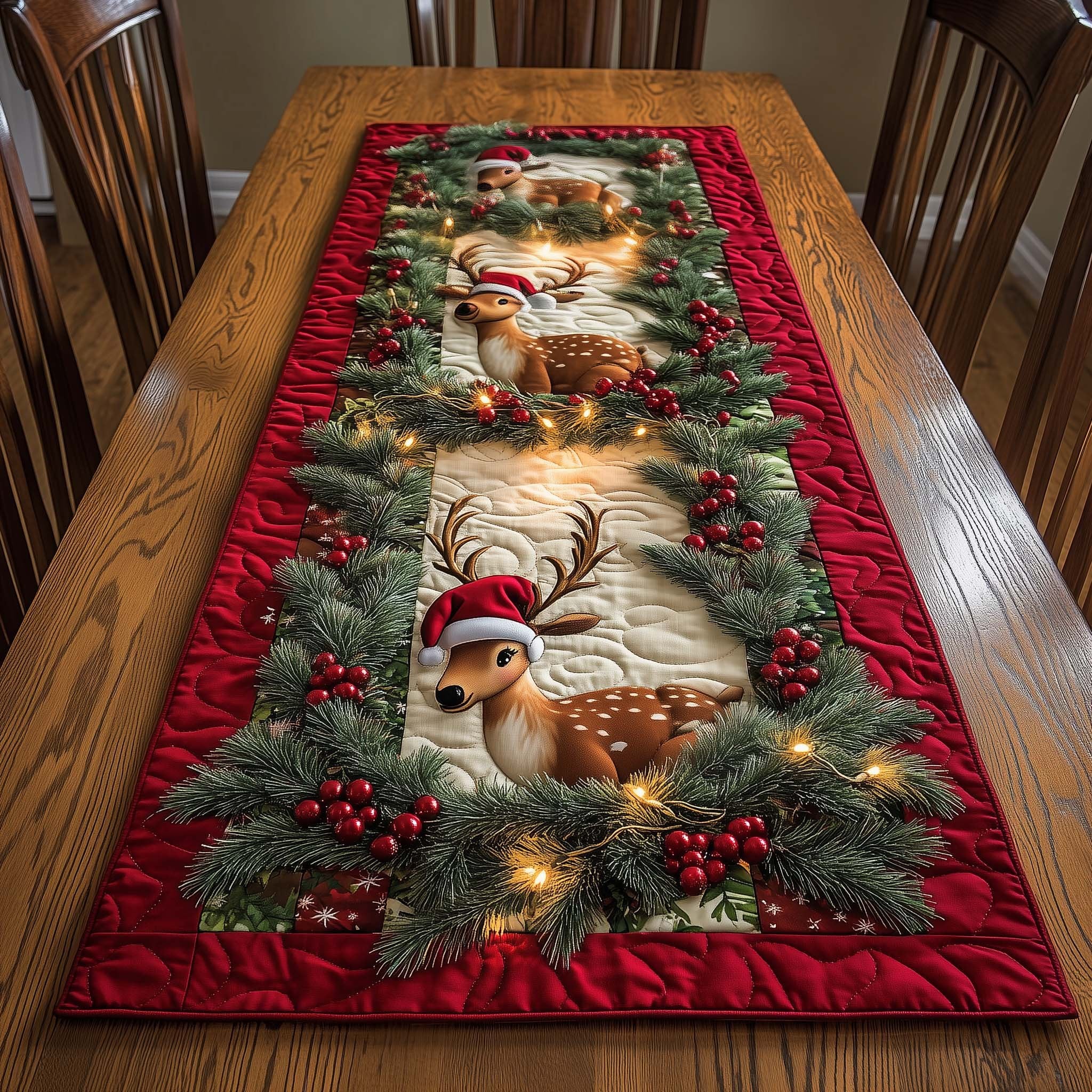 Fawn with Antler Headband Table Runner