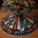 Library Dragon Christmas Tree Skirt