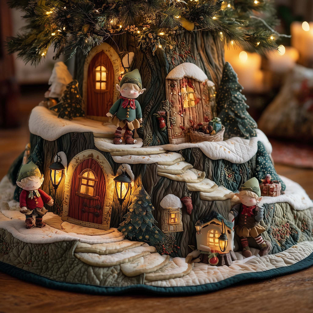 Snow Elf Christmas Tree Skirt