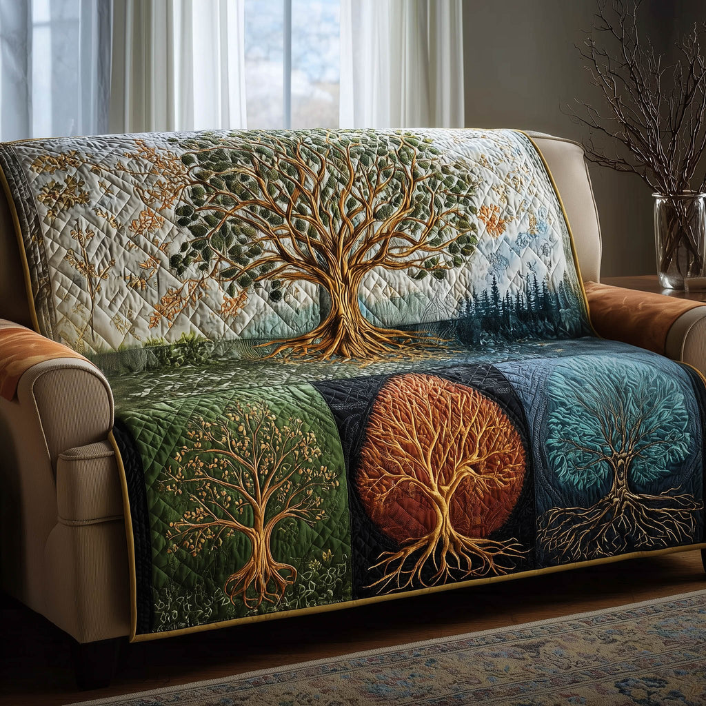 Tree of Life with Copper Moon Sofa Cover
