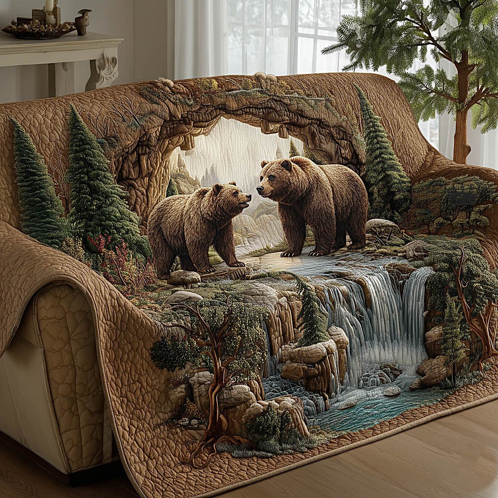 Bear Couple Sofa Cover
