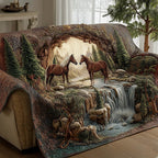 Horse Couple Sofa Cover