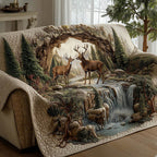 Deer Couple Sofa Cover