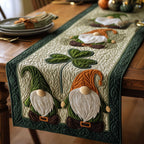 Two Gnomes with Shamrocks Table Runner