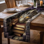 Dragon Among Stone Books Table Runner