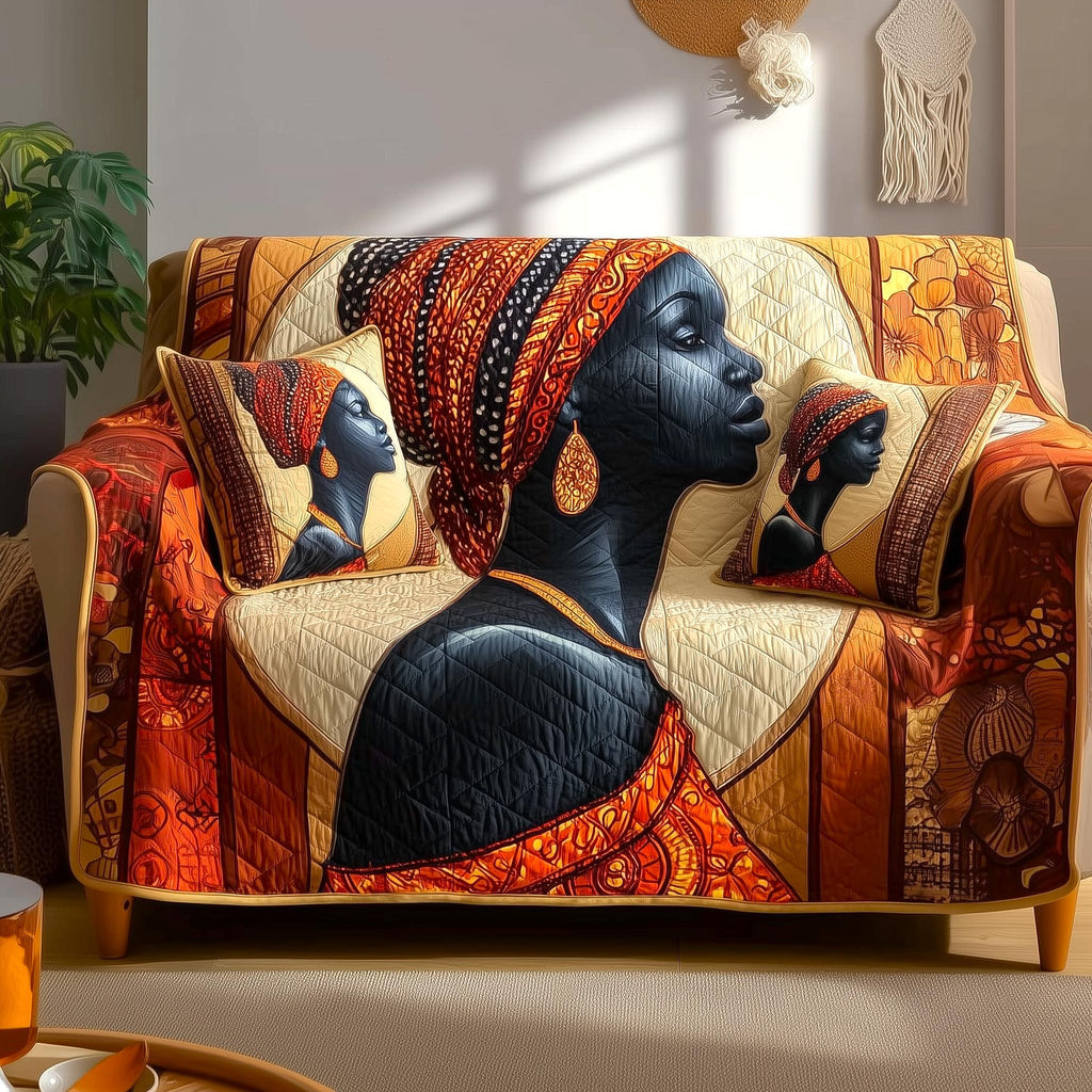 Woman in the Red Headwrap Sofa Cover