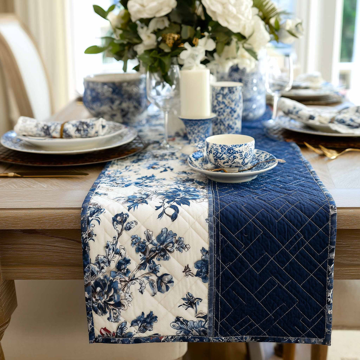 Patchwork Bloom Table Runner