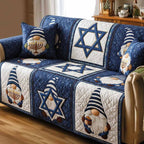 Gnomes Beside the Blue Six Point Star Sofa Cover