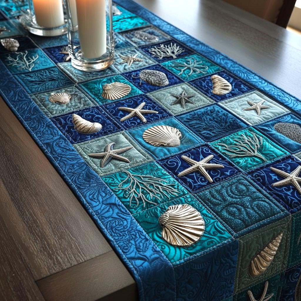 Seashell Calm Table Runner