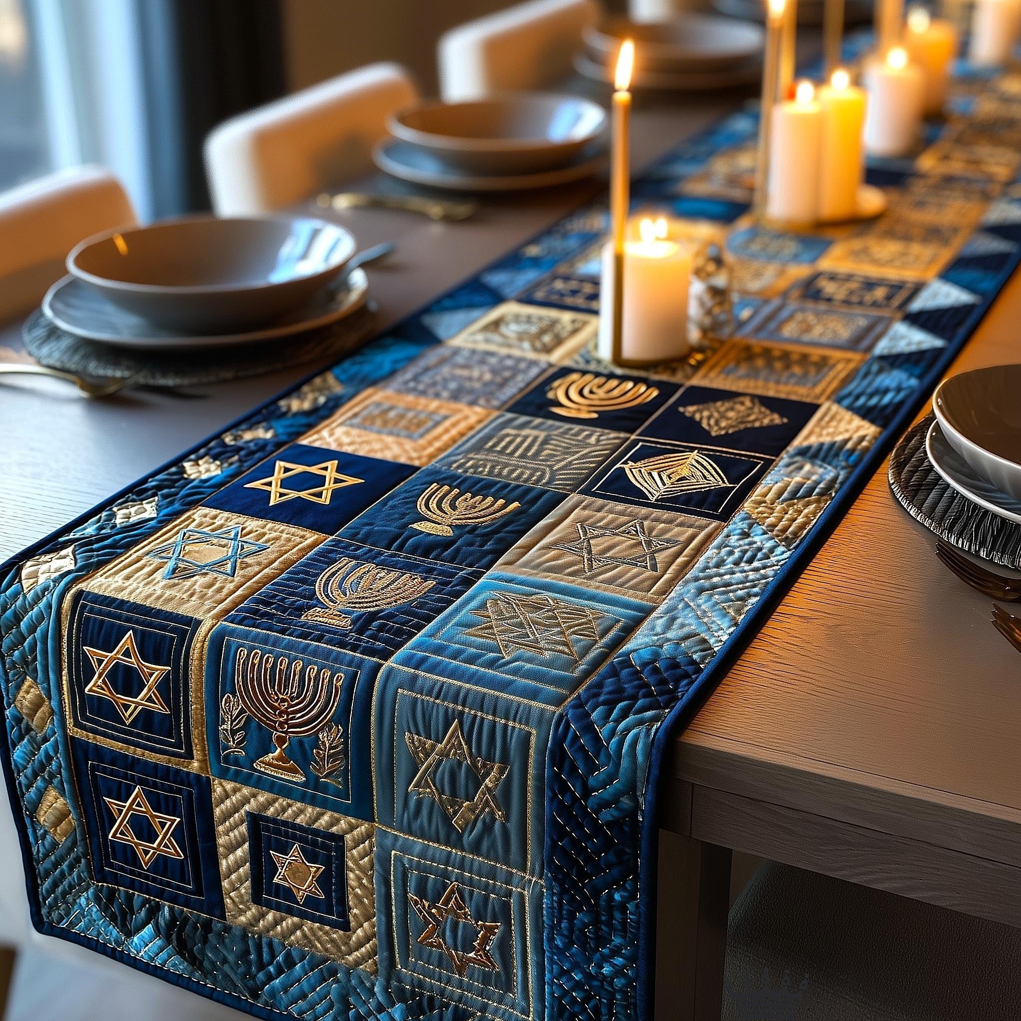 Hanukkah Glow Table Runner