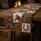 Horses Hearts and Horseshoe Blocks Table Runner