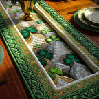 Shamrocks with Celtic Knot Border Table Runner