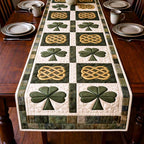Shamrock and Celtic Knot Checkerboard Table Runner