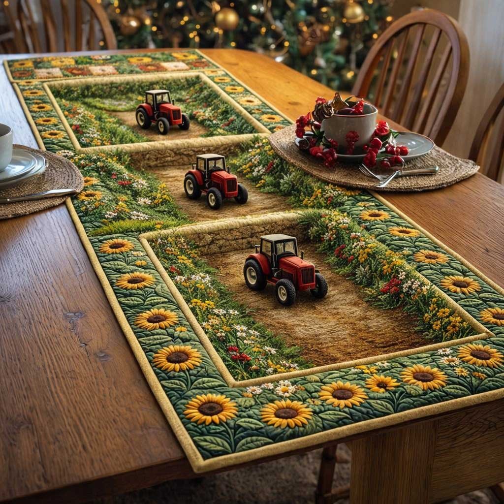 Barn Tractor Table Runner