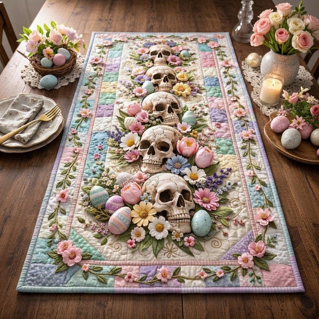 Bone Blossom Table Runner