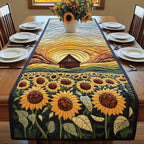 Sunflowers and Barn at Dawn Table Runner