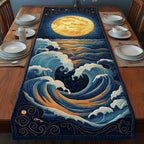 Amber Sunrise over Breaking Surf Table Runner