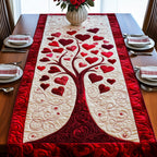 Heart Tree with Curling Branches Table Runner