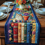 Sleeping Cat on Book Row Table Runner