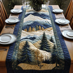 Blue Forest Beside a River Table Runner