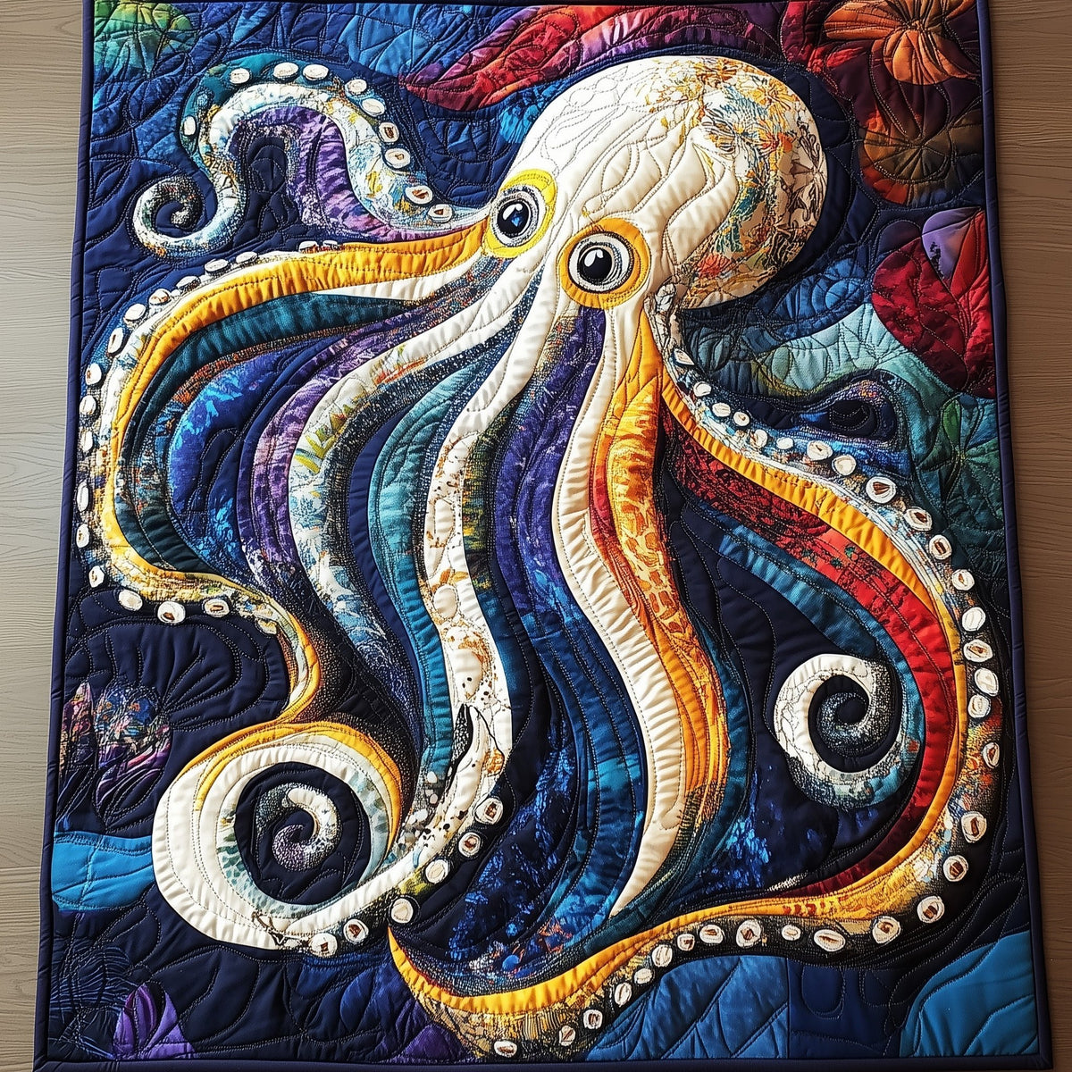Octopus with Rainbow Tentacles Table Runner
