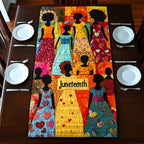 Juneteenth Women in Patchwork Gowns Table Runner