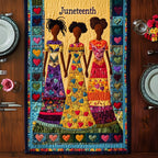 Three Women with Heart Border Table Runner