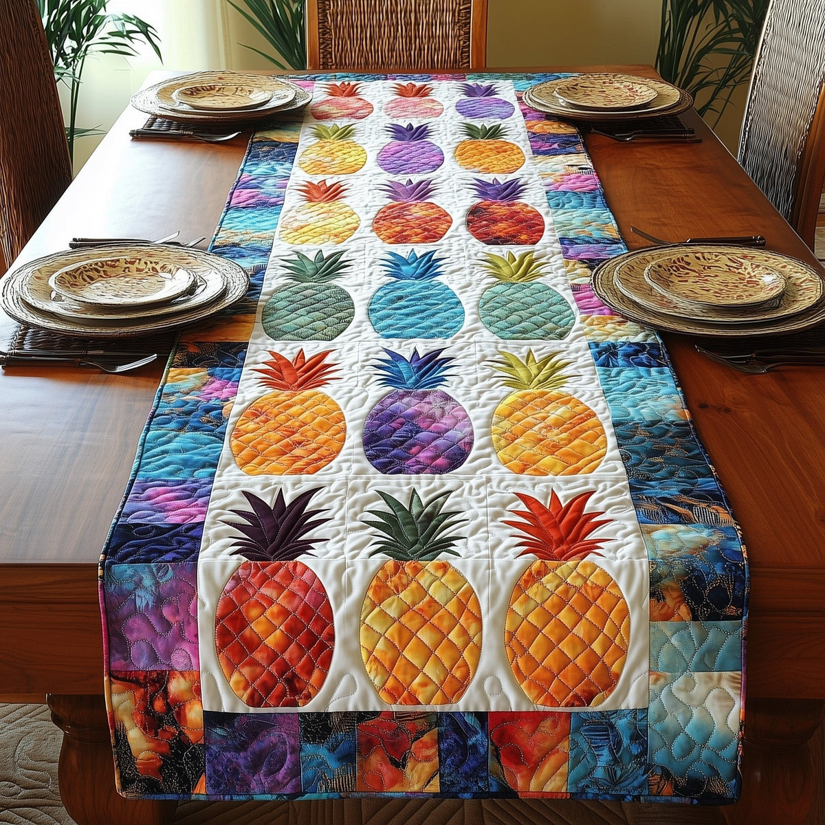 Aloha Pineapples Table Runner