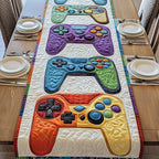 Purple Blue and Orange Controllers Table Runner