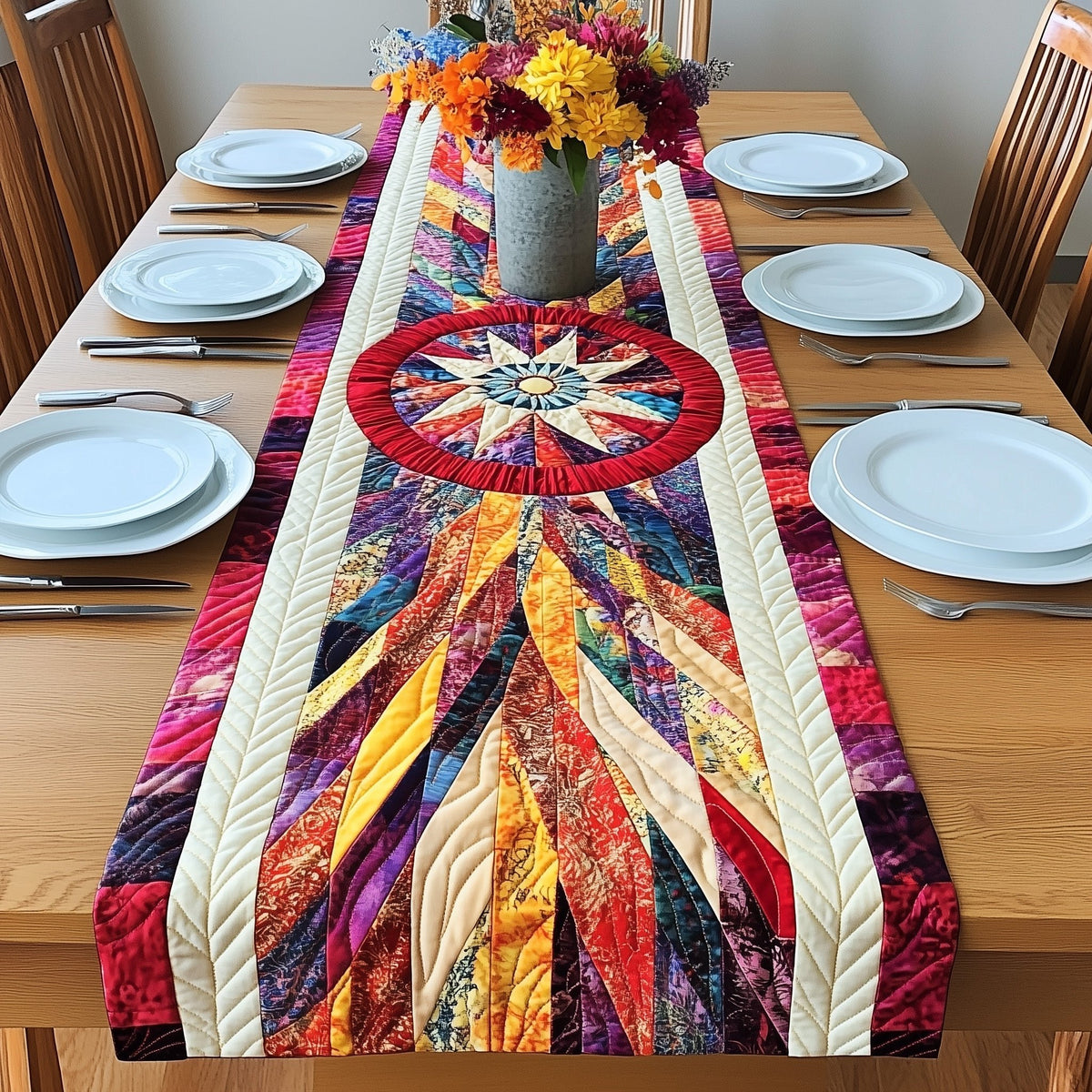 Colorful Dreamcatcher Table Runner