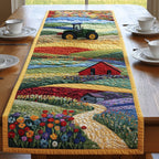 Red Barn in Rolling Fields Table Runner