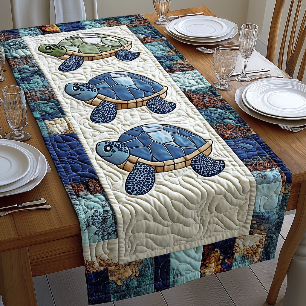 Chubby Turtles Table Runner