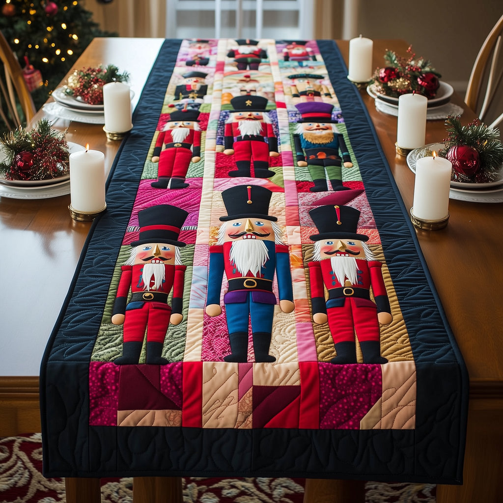 Nutcrackers in Red and Blue Coats Table Runner