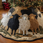 Black Sheep Among the Cream Flock Christmas Tree Skirt