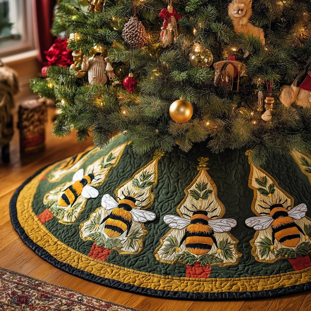 Bee on Tree Christmas Tree Skirt