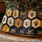 Honeycomb Bee Christmas Tree Skirt