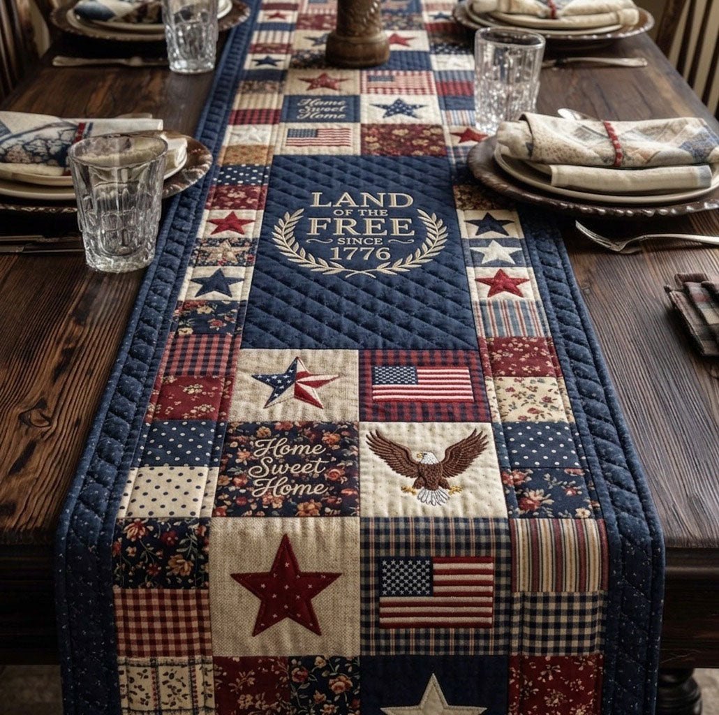 Land of the Free 1776 Table Runner