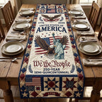 Eagle and Liberty 250 Year Semiquincentennial Table Runner